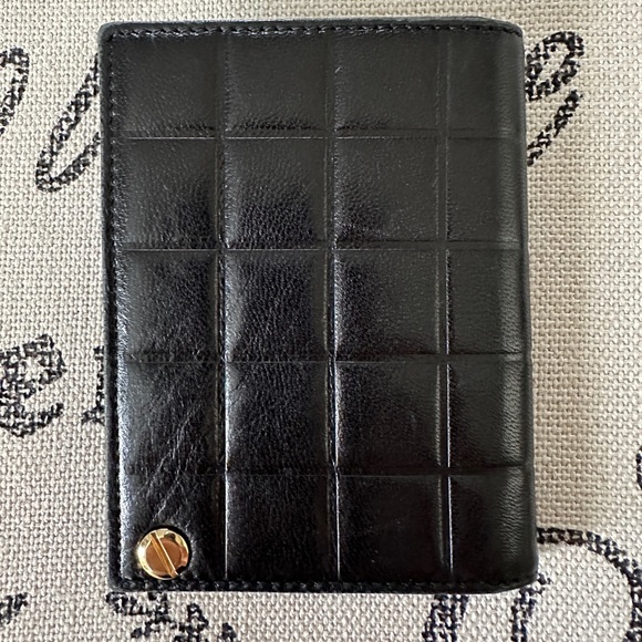 Authentic Chanel Black Lambskin Chocolate Bar Card Holder - Picture 2 of 6